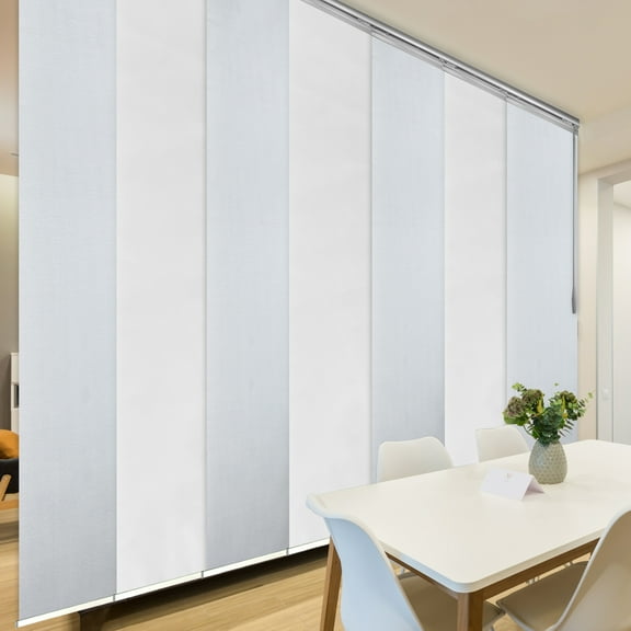 Domovina 7 Panel Track Vertical Blinds, Adjustable 110-153"W x 91.4"H - Karin/Salome