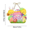thumbnail image 5 of OKKVV Happy Easter Door Sign, Easter Egg Bunny Hanging Decorations for Indoor Outdoor - Multicolor, 5 of 5