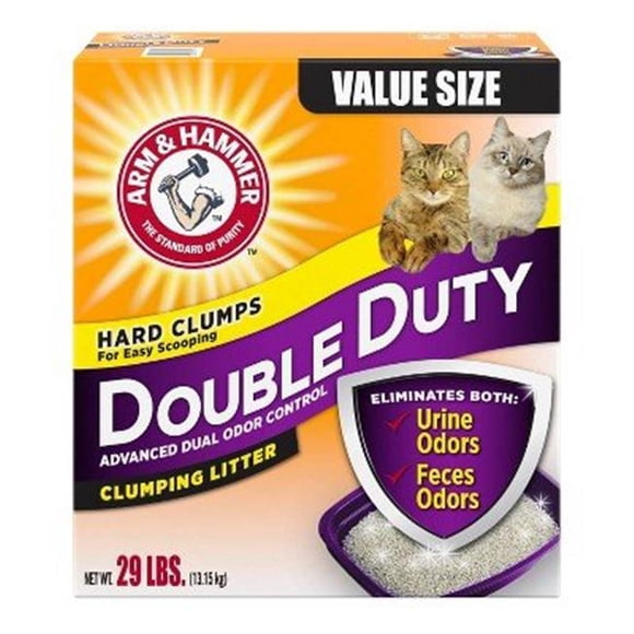 Arm & Hammer 24 lbs Double Duty Advanced Dual Odor Control Clumping Litter