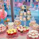 thumbnail image 3 of Soporte de cartón de niveles para cupcakes, bohemio, arco iris, niveles, redondo, torre de cupcakes, cumpleaños, boda, fiesta Fokelyi 222264-3, 3 of 8