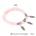 thumbnail image 1 of Pulsera de cuarzo rosa para mujer, brazalete de cuentas de cristal rosa, piedra Natural elástica, joyería curativa, regalo de Reiki, 1 of 4