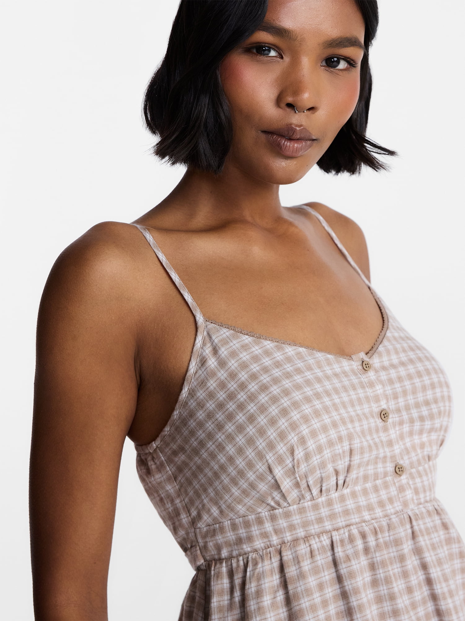 No Boundaries Button Front Mini Dress, Women's XXS-XXL