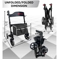 thumbnail image 6 of All Terrain 4 Wheel Foldable Lightweight Outdoor Rollator Walker with Ergonomic Seat - 18 lbs Compact Rolling Walkers for Seniors, Adults & Elderly - Dark Gray, 6 of 7
