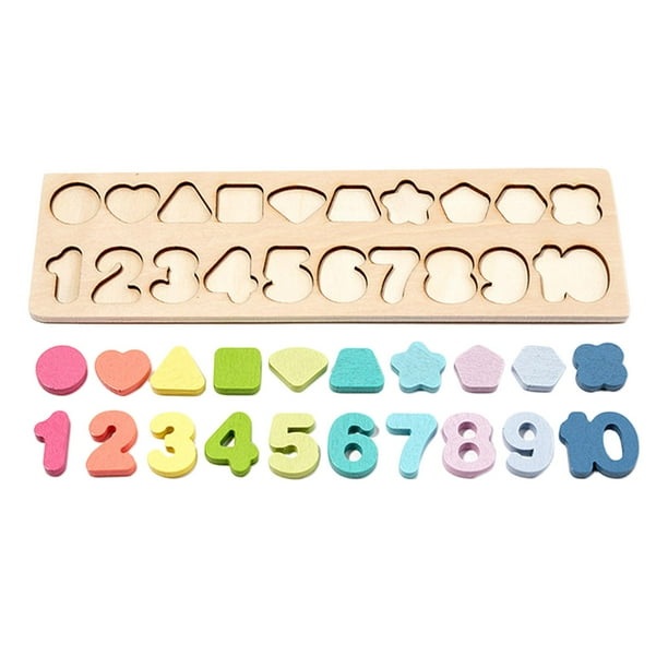 Yinanstore Number Shape Puzzle Sorting Toys Development Toy