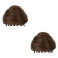 thumbnail image 4 of FVDPWYE Space Bun Hair Clip Fashion Easy to Wear Thick Headdress for Proms Parties Women Light Brown, 4 of 9