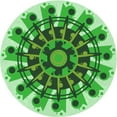 thumbnail image 1 of Ahgly Company Machine Washable Indoor Round Transitional Forest Green Area Rugs, 5' Round, 1 of 7