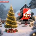 thumbnail image 2 of Metal Hanging Christmas Tree Wind Decorations - Festive Triangular Design for Garden Spinners Cozy Red & White Theme, 2 of 7