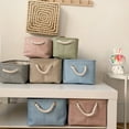 thumbnail image 2 of Nvzi Storage Bins for Shelves Storage Baskets for Organizing, Fabric Storage Cubes Closet Organizer for Home Nursery Baby Toy Gift Decorative 15.7*11.8*7.8inch (Pink), 2 of 4