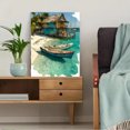 thumbnail image 5 of Rangiroa French Polynesia Watercolor Beach Canvas Vacation Wall Decor, 5 of 8
