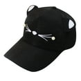 thumbnail image 2 of Visors Spring Fashion Tide Pearl Wild Cute Student Cat Ears Visor Baseball Cap BK Baseball Caps, 2 of 2