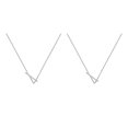thumbnail image 1 of Qarigey Collar de mujer Chapado en plata en forma de V Festival geométrico Aniversario Boda Gargantilla brillante Joyas Niñas Oro blanco Type2 NO2 Qarigey CBP221690, 1 of 6
