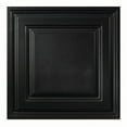thumbnail image 2 of Genesis 2ft x 2ft Black Icon Relief Ceiling Tiles - Easy Drop-in Installation - Waterproof, Washable and Fire-Rated - High-Grade PVC to Prevent Breakage - Package of 12 Tiles, 2 of 6