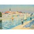 thumbnail image 2 of Albert Marquet 18x14 Gold Ornate Wood Frame and Double Matted Museum Art Print Titled - Line Fishermen, La Chaume (1921), 2 of 4