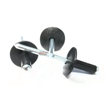 Flat Black 3/16" Rivet Large Flange Aluminum Head Steel Mandrel Blind Pop Rivets 25 pk