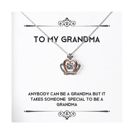 Love Grandma Gifts Anybody Can Be A Grandma But Beautiful Birthday Crown Pendant Necklace For Grandma Jewelry From Grandchild Grandma love gifts Grandma love presents Grandma love ideas Grandma