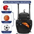 thumbnail image 5 of WOLT Pro Baseball Bag Backpack for Men Multifunctional Baseball Equipment Backpack for Sports Black, 5 of 6