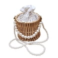 thumbnail image 2 of YHAICO Easter Basket Buckets Egg Buckets Gifts Tote Bags Egg Hunt Cute Cookies Beach Storage for Holiday Picnic Handbag Rattan Woven Basket Woven Bag Cute Hanging Basket, 2 of 6