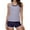 Blue, variant on Alkepwun 3 Piece Swimsuits for Women Tankini Bathing Suits Athletic Swim Tank Top with Sports Bra and Boyshorts Striped Swimwear
