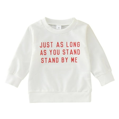 

Toddler Kids Baby Girls Boys Valentine s Day Outfits Letter Print Round Neck Long Sleeve Sweatshirts T Shirt Pullover Tops Sweater
