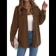 thumbnail image 1 of Camisa de Punto para Mujer, de Otoño, de Corta, de , de Larga, con Botones Café XXL, 1 of 9