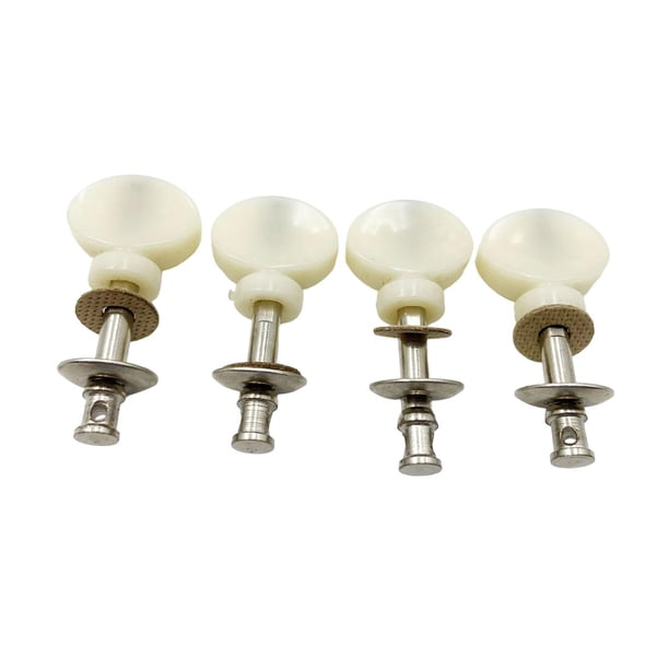Clavijas de afinación para ukelele, piezas de instrumentos, estilo clásico, de hierro y ABS, para máquinas plata y blanco