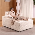 thumbnail image 1 of Chaise Longue Intérieure avec Pouf de Rangement et Coussins, Sofa-Lit Rembourré, 1 of 2