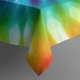 thumbnail image 5 of Colorful Rainbow Tie Dye Spiral Pattern Square Tablecloth,Waterproof Square Table Cover,Wipeable Spillproof Washable Table Cover for Home Kitchen Party Decor 52"x52"(132x132cm), 5 of 6