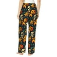 thumbnail image 3 of Xecao Halloween Skull Women's Straight Lounge Pajama Pants: The Epitome of Relaxed Sleepwear, 3 of 9