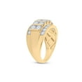 thumbnail image 4 of 14kt Yellow Gold Mens Round Diamond Wedding Band Ring 3 Cttw, 4 of 4