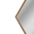 thumbnail image 2 of CHLOE's Reflection Contemporary Maple Finish Hexagon Framed Wall Mirror 24" Width, 2 of 6