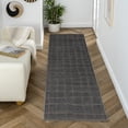 thumbnail image 4 of Luxe Weavers Modern Abstract Checkered Charcoal 2x7 Indoor Runner Rug, 4 of 8