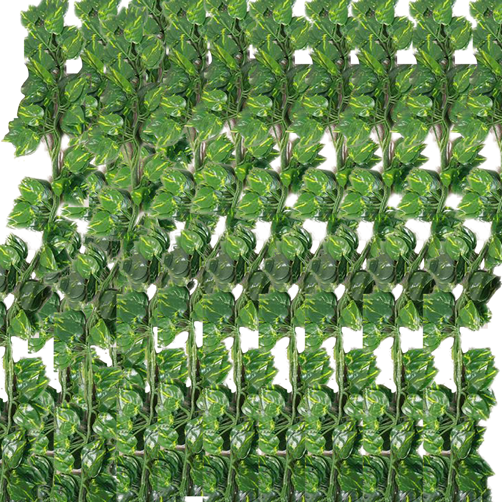84FT 12 Strands Artificial Ivy Greenery Fake Green Leaves Hanging Vine Plants Silk Epipremnum Aureum Leaves Vine Garland for Wall Wedding Party Home Decor