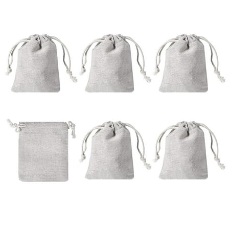 REGALWOVEN 4"x3" Coin Sacks Bag, 6pcs Deposit Change Transit Bags Style 1, White