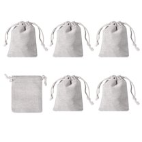 REGALWOVEN 4"x3" Coin Sacks Bag, 6pcs Deposit Change Transit Bags Style 1, White