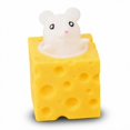 thumbnail image 2 of Squeeze Squishy Toy with Cute White Mouse, 1 Pack, Yellow and White, for Relaxation, Toy, 2 of 3