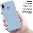 thumbnail image 5 of IBAOLE Huawei P20 Lite Case [with Free Tempered Screen Protector], Liquid Silicone Gel Rubber Soft Touch Cover Full Protective Case IBAOLE P20 Lite (Light Blue)Light Blue, 5 of 5