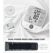 Metene Upper Arm Blood Pressure Monitor with Speaker, 2 Users, 240 Recordings, Large Cuff, Large Display Screen