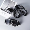 thumbnail image 2 of Motorcycle Goggles Vintage Pilot Style Cruiser Scooters Goggle Outdoor Sand Goggles Bike Racer Cruiser Touring Eyewear Silver, 2 of 4
