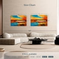 thumbnail image 4 of Elephant Stock Sunset Seascape Scene Wall Art - Horizontal Canvas Wall Art - Living Room Wall Decor - Transportation Canvas - Orange And Turquoise Decor - 48" x 32", 4 of 8