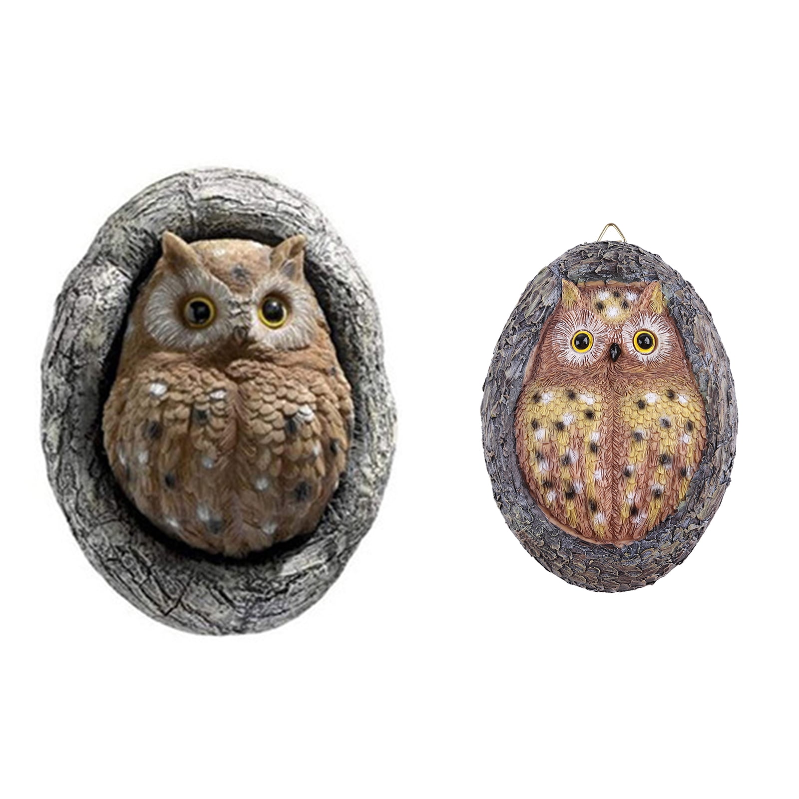 Owl Tree Hugger Garden Peeker Yard Art Outdoor Whimical Tree culpture Garden Decoration Owl tatue Figurine Holiday Ornament
