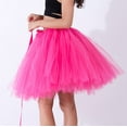 thumbnail image 3 of Riforla Womens High Quality Pleated Gauze Short Skirt Adult Tutu Dancing Skirt Pleated Tennis Skirts for Women Hot Pink One Size, 3 of 5