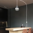 thumbnail image 5 of Kiven Plug-in Pendant with Dimmable Light Cord (15ft), Glass Shade Hanging Office Pendant, Bulb Not Included - 1 Piece (White), 5 of 6