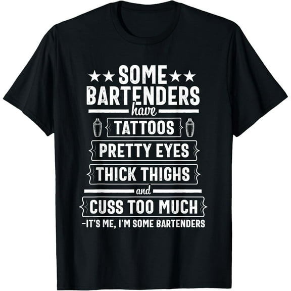 Bartender Gift Women Men Thighs Funny Bartending Mixologist T-Shirt