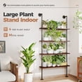 thumbnail image 6 of Bamworld Large Plant Shelf Indoor 4-Tier Tall Plant Rack 73in Wall Mount Metal Plant Stand Large Plant Holder, 6 of 6