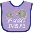 thumbnail image 3 of Inktastic My Poppop Loves Me Grandkids Boys or Girls Baby Bib, 3 of 4