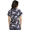 thumbnail image 3 of Tooniforms Scrubs Top For Women Round Neck Print TF787, 3 of 7