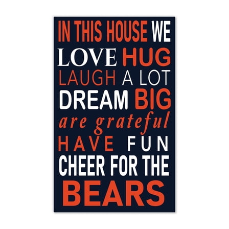 Chicago Bears 11" x 19" Briteline In This House Sign