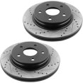 thumbnail image 2 of MotorbyMotor Front Brake Rotors 336mm Drilled & Slotted Brake Rotor Fits for Dodge Ram 1500 Dakota Durango, Ram 1500 4000, Chrysler Aspen Fits select: 2014-2015 JEEP GRAND CHEROKEE LIMITED, 2 of 7