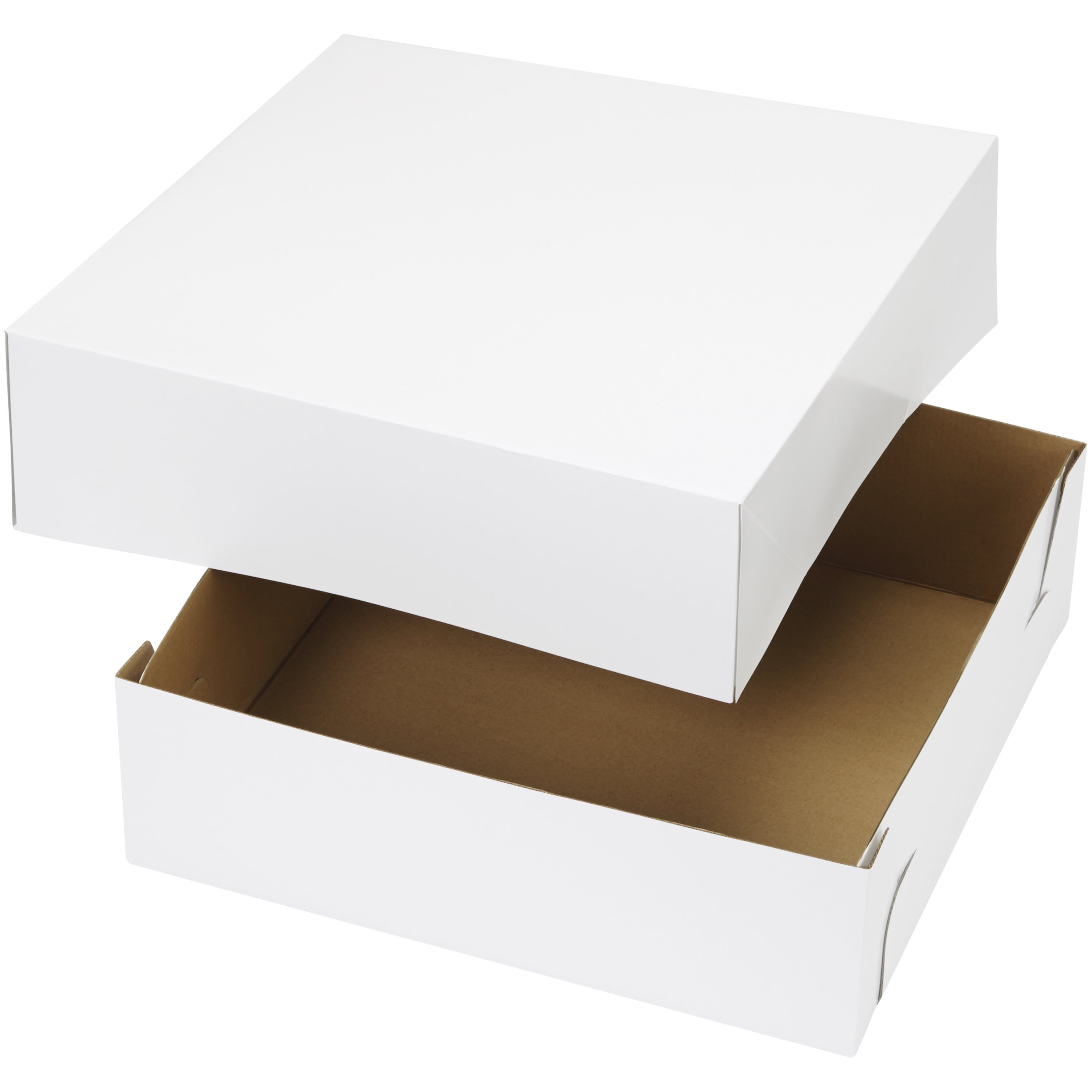 5 x 13" square standard 2 piece white cake boxes 