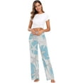 thumbnail image 6 of Women Pajama Pants Lounge Pants Long Stretch Comfy Sleepwear Hand Drawn Circles Starfish, 6 of 7
